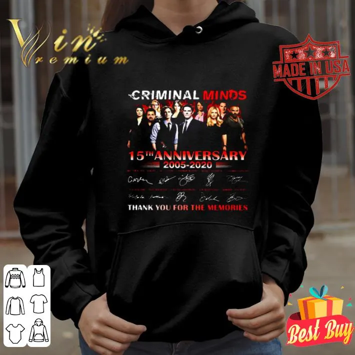 Criminal minds season 15th anniversary 2005 2020 thank you for the memories signatures shirt 4 Criminal minds season 15th anniversary 2005 2020 thank you for the memories signatures shirt
