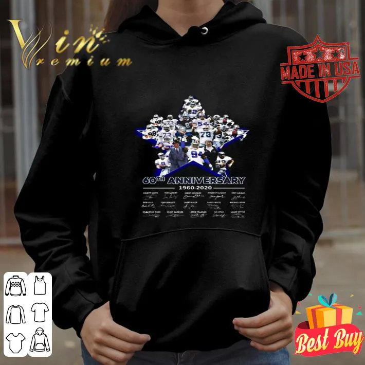 Dallas cowboys 60th anniversary 1960 2020 signatures shirt