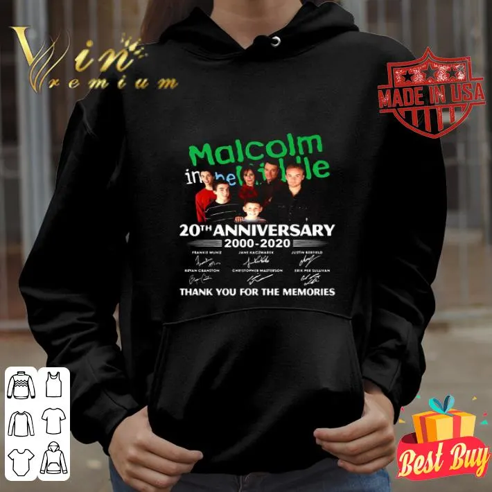 Malcolm In The Middle 20th Anniversary 2000 2020 Signatures shirt